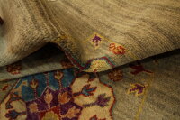Teppich Orient Kazak 150x200 cm 100% Wolle Handgeknüpft Rug Tapis beige rot gelb