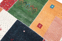 Teppich Patchwork Flachgewebe Kelim 250x300 cm 100% Wolle Handgeknüpft Rug multi