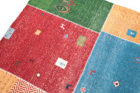 Teppich Patchwork Flachgewebe Kelim 250x300 cm 100% Wolle Handgeknüpft Rug multi