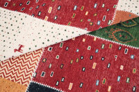 Teppich Patchwork Flachgewebe Kelim 250x300 cm 100% Wolle Handgeknüpft Rug multi