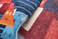 Teppich Perser Gabbeh Loribaft Nomad 250x350 cm Handgeknüpft 100% Wolle multi
