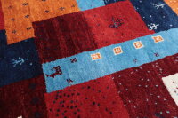 Teppich Perser Gabbeh Loribaft Nomad 250x350 cm Handgeknüpft 100% Wolle multi