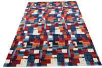 Teppich Perser Gabbeh Loribaft Nomad 250x350 cm Handgeknüpft 100% Wolle multi