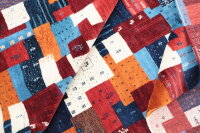 Teppich Perser Gabbeh Loribaft Nomad 250x350 cm Handgeknüpft 100% Wolle multi