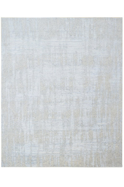 Teppich Nepal Handgeknüpft Seide Wolle Rug 250x300 cm Tappeto natur weiß