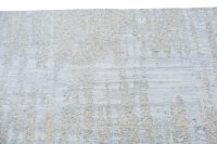 Teppich Nepal Handgeknüpft Seide Wolle Rug 250x300 cm Tappeto natur weiß