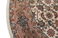 Teppich Orient Herati Rund 100x100 cm 100% Wolle Rug Handgeknüpft creme beige