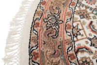Teppich Orient Indo Bidjar Rund 100x100 cm 100% Wolle Handgeknüpft beige creme