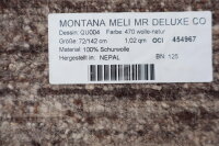 Teppich Nepal Montana Meli Handgeknüpft Rug 100% Wolle 70x140 cm natural beige