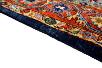 Teppich Orient Ziegler 150x200 cm 100% Wolle Handgeknüpft Carpet Rug rot blau