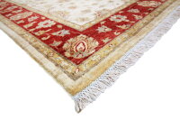 Teppich Orient Ziegler Chobi 150x200 cm 100% Wolle Handgeknüpft Carpet rot beige