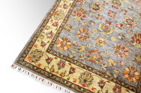 Teppich Orient Ziegler 150x200 cm 100% Wolle Handgeknüpft Carpet grau beige