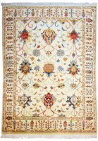 Teppich Orient Ziegler 150x200 cm 100% Wolle Handgeknüpft Ornamente Rug beige