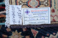 Teppich Orient Afghan Ziegler Mamluk 100x150 cm 100% Wolle Rug Handgeknüpft blau