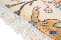 Teppich Orient Ziegler Jagd Motive 100x150 cm 100% Wolle Handgeknüpft Rug beige