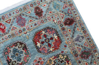 Teppich Orient Ziegler Filpa 100x150 cm 100% Wolle Handgeknüpft Carpet Rug grau