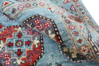 Teppich Orient Ziegler Filpa 100x150 cm 100% Wolle Handgeknüpft Carpet Rug grau