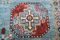 Teppich Orient Ziegler Filpa 100x150 cm 100% Wolle Handgeknüpft Carpet Rug grau