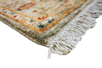 Teppich Orient Ziegler Sultani 100x150 cm 100% Wolle Handgeknüpft Ornamente grau