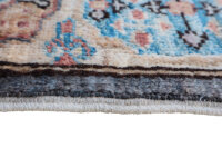 Teppich Orient Ziegler Mamluk 100x150 cm 100% Wolle Rug Handgeknüpft grau blau