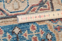 Teppich Orient Ziegler Mamluk 100x150 cm 100% Wolle Rug Handgeknüpft grau blau