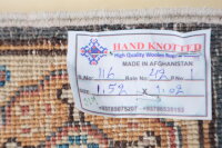 Teppich Orient Ziegler Mamluk 100x150 cm 100% Wolle Rug Handgeknüpft grau blau