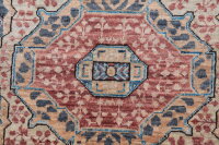 Teppich Orient Ziegler Mamluk 100x150 cm 100% Wolle Rug Handgeknüpft grau blau