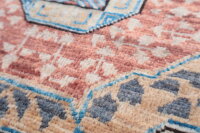 Teppich Orient Ziegler Mamluk 100x150 cm 100% Wolle Rug Handgeknüpft grau blau