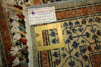 Teppich Orient Afghan Ziegler Mamluk 100x150 cm 100% Wolle Handgeknüpft grau