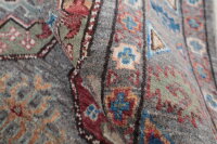Teppich Orient Ziegler Khorjin 100x150 cm 100% Wolle Handgeknüpft Carpet grau