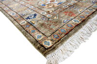 Teppich Orient Ziegler Khorjin 100x150 cm 100% Wolle Handgeknüpft Carpet grau