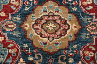 Teppich Orient Ziegler Sultani 100x150 cm 100% Wolle Handgeknüpft Rug beige blau