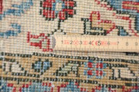 Teppich Orient Ziegler Sultani 100x150 cm 100% Wolle Handgeknüpft Rug beige blau