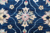Teppich Orient Ziegler Ariana Khorjin 100x150 cm 100% Wolle Handgeknüpft blau
