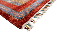 Teppich Orient Ziegler Ariana Shaal 100x150 cm 100% Wolle Handgeknüpft gestreift