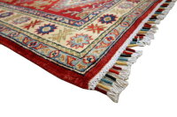Teppich Orient Kazak 100x137 cm 100% Wolle Handgeknüpft Rug Carpet rot beige