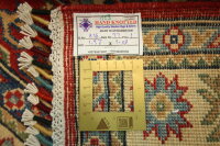 Teppich Orient Kazak 100x137 cm 100% Wolle Handgeknüpft Rug Carpet rot beige