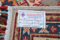 Teppich Orient Kazak 100x140 cm 100% Wolle Handgeknüpft Rug Carpet rot grau
