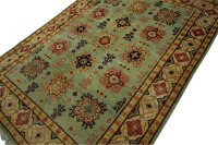 Teppich Orient Kazak 170x230 cm 100% Wolle Handgeknüpft Rug Carpet gelb grüntöne