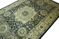 Teppich Orient Afghan Ziegler Mamluk 184x275 cm 100% Wolle Rug Handgeknüpft blau