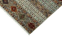 Teppich Orient Ziegler Ariana Khorjin 120x180 cm 100% Wolle Handgeknüpft grau