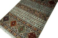 Teppich Orient Ziegler Ariana Khorjin 120x180 cm 100% Wolle Handgeknüpft grau