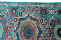 Teppich Orient Ziegler Mamluk fein 120x180 cm 100% Wolle Rug Handgeknüpft blau