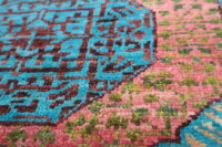 Teppich Orient Ziegler Mamluk fein 120x180 cm 100% Wolle Rug Handgeknüpft blau