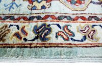Teppich Orient Ziegler Khorjin Läufer 80x300 cm 100% Wolle Handgeknüpft grau