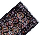 Teppich Orient Ziegler Ariana Läufer 84x295 cm 100% Wolle Handgeknüpft schwarz