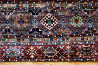 Teppich Orient Ziegler Khorjin Läufer 80x312 cm 100% Wolle Handgeknüpft rot