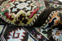 Teppich Orient Ziegler Ariana Läufer 84x430 cm 100% Wolle Handgeknüpft charcoal
