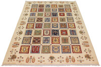 Teppich Orient Felder Ziegler 200x300 cm 100% Wolle Handgeknüpft Carpet beige