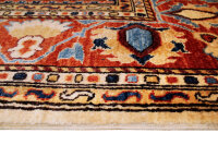 Teppich Ziegler Heriz Muster 200x300 cm 100% Wolle Handgeknüpft beige